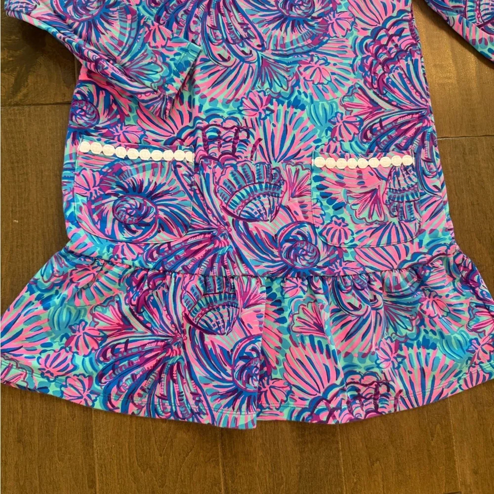 Girls' Lilly Long-Sleeve Shells Ruffle Dress - Picture 4 of 5